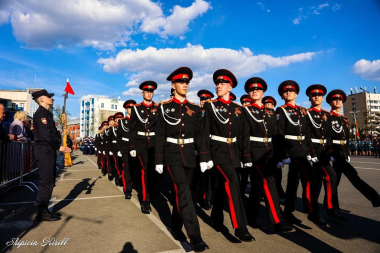 УЧАСТИЕ КАДЕТ ИРКУТСКОГО КАДЕТСКОГО КОРПУСА В ТОРЖЕСТВЕННОМ ПРОХОЖДЕНИИ, ПОСВЯЩЕННОМ 80-ЛЕТИЮ ПОБЕДЫ СОВЕТСКОГО НАРОДА В ВЕЛИКОЙ ОТЕЧЕСТВЕННОЙ ВОЙНЕ 1941-1945 гг.